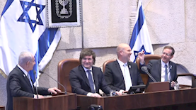 הנשיא הרצוג נתניהו ומיליי בכנסת, צילום: מסך ערוץ הכנסת